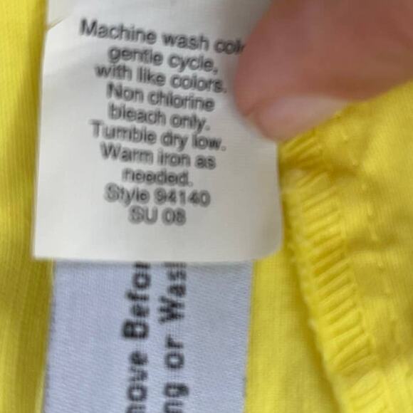 J Crew Linen Blend 2 Button Womens Blazer Sz 6 Yellow Notch Collar Preppy Bright - Picture 10 of 11